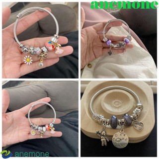 Anemone สร้อยข้อมือ จี้โบว์ รูปนักบินอวกาศ ดาวเคราะห์ หัวใจ ปรับได้ DIY ของขวัญวันเกิด