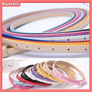 【 Bluelans 】เข็มขัดหนังเทียม แบบบาง สามารถปรับได้ สําหรับผู้หญิง ใส่ได้ทุกวัน