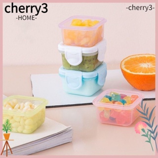 Cherry3 กล่องใส่อาหารแช่แข็ง พลาสติก ขนาดเล็ก 7 สี พร้อมฝาปิด กันรั่ว สร้างสรรค์ สําหรับห้องครัว 2 ชิ้น