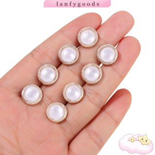 Lanfy กระดุมมุก แฮนด์เมด สําหรับเย็บผ้า 10 ชิ้น
