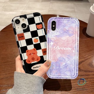 คู่เคสโทรศัพท์โปร่งใสสำหรับ Iphone 11 XR 7Plus 12 13 14 Pro Max 8 Plus X XS ฝันกระต่ายสีม่วง ล้างเปลือกกันกระแทกแบบอ่อน