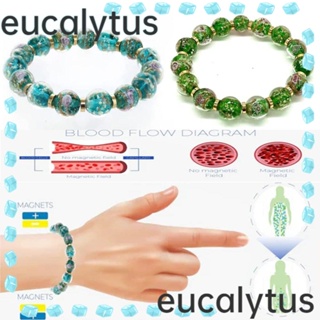 Eucalytus1 สร้อยข้อมือลูกปัดคริสตัล เรืองแสงในที่มืด สําหรับบําบัด