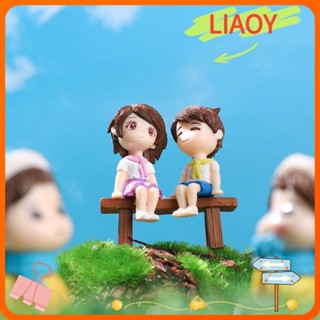 Liaoy ตุ๊กตาคู่รัก ของขวัญวันวาเลนไทน์ ขนาดเล็ก อุปกรณ์เสริม สําหรับตกแต่งสวนขวด DIY