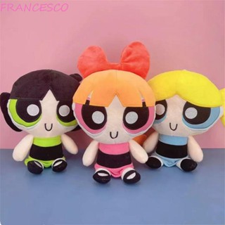 Francesco หมอนตุ๊กตานุ่ม รูปการ์ตูน The Powerpuff Buttercup The Powerpuff ขนาด 20 ซม.