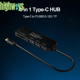 5 in 1 ฮับ USB C Type C เป็นการ์ดรีดเดอร์ TF OTG หลายพอร์ต [highways.th]