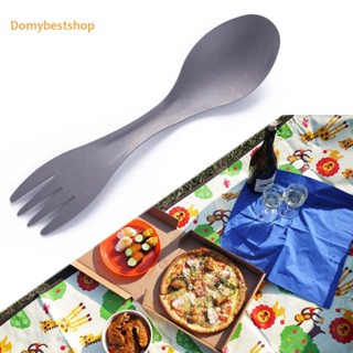 [Domybestshop.th] ขายดี ช้อนส้อม ไทเทเนียมบริสุทธิ์ 100% สําหรับปิกนิก