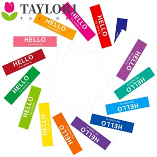 Taylor1 สติกเกอร์ป้ายชื่อ กันน้ํา มีกาวในตัว หลากสี สําหรับตกแต่งโต๊ะทํางาน เครื่องเขียน 5 แผ่น