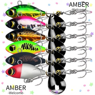 Amber เหยื่อตกปลาโลหะ VIB หมุนได้ 7 กรัม 14 กรัม 2 ชิ้น