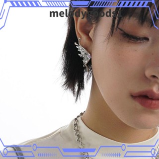 Melodygoods1 ต่างหูโลหะ รูปผีเสื้อ เครื่องประดับ