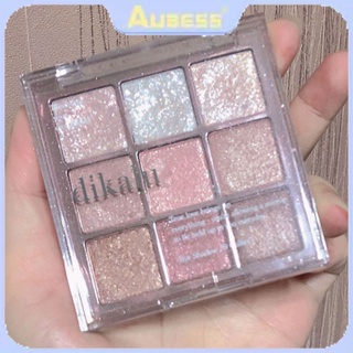 Dikalu Milk Tea อายแชโดว์เก้าสี Palette Palette อายแชโดว์เนื้อมุก Matte Nine Palace Eye Shadow Eye TECH3