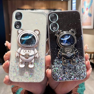 เคสซิลิโคนนิ่ม แบบใส ลายหมีอวกาศ กันกระแทก สําหรับ HUAWEI Honor 90 70 Lite X6 X8a 5G HONOR90 2023 Honor 90Lite 70Lite