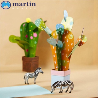 Martin กระดาษปริศนา รูปกระบองเพชร 3D แฮนด์เมด DIY ของเล่นสําหรับเด็ก