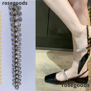 Rosegoods1 คลิปหนีบรองเท้า ผู้หญิง DIY พลอยเทียม ตกแต่งคลิป