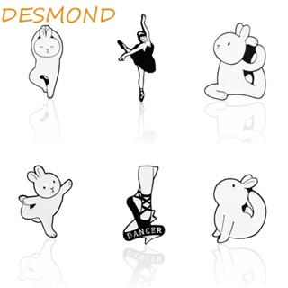 Desmond โยคะ กระต่าย เคลือบ เข็มกลัด, บัลเล่ต์ เด็กผู้หญิง สัตว์ เข็มกลัด, กระต่ายตลก โยคะ โลหะ เครื่องประดับ ของขวัญสําหรับเด็ก