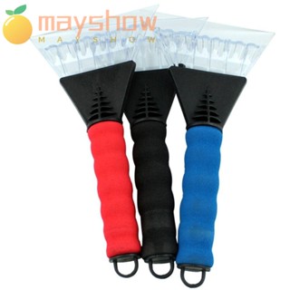 Mayshow พลั่วกวาดหิมะ เครื่องมือทําความสะอาดหน้าต่างละลายน้ําแข็ง Deicing แปรงฟรอสต์หิมะ Remover