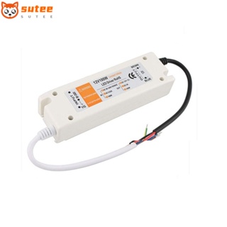 Sutee อะแดปเตอร์พาวเวอร์ซัพพลาย LED DC12V 110V 220V เป็น 12V 18W28W48W72W100W พร้อมสวิตช์ป้องกันไฟเกิน สําหรับแถบไฟเพดาน LED