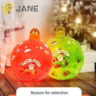 Jane ลูกบอล PVC แบบเป่าลม ขนาด 60 ซม. ของขวัญปีคริสต์มาส สําหรับตกแต่งบ้าน กลางแจ้ง