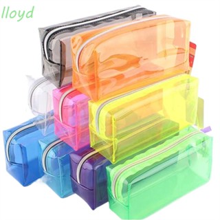 Lloyd กระเป๋าดินสอ PVC ใส เรืองแสง สร้างสรรค์ สําหรับเก็บแปรง เครื่องเขียน ปากกา