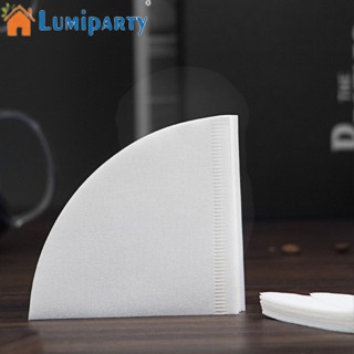 Lumiparty กรวยกระดาษกรองกาแฟ แบบใช้แล้วทิ้ง เนื้อเยื่อไม้ธรรมชาติ ปลอดภัย ไม่มีสารตกค้าง สําหรับคนรักกาแฟ 50 ชิ้น