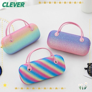 Clever กล่องเก็บแว่นกันแดด แบบพกพา ป้องกันแรงดัน สีรุ้ง สําหรับเด็ก