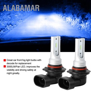 ALABAMAR 2pcs 9005 HB3 72W 8000K Ice Blue LED รถ โคมไฟด้านหน้าหลอดไฟตัดหมอกพร้อมถอดรหัส DC 12V-24V