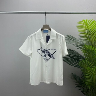 BMAU PA triangle lapel fashionable short-sleeved all-match shirt