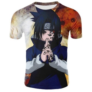 ใหม่ เสื้อยืด พิมพ์ลายอนิเมะนารูโตะ Uchiha Sasuke Itachi สไตล์ญี่ปุ่น สําหรับผู้ชาย 2022