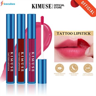 KIMUSE Lip Tint Peel Off Lip Stain Tattoo ลิปสติกติดทนนานและกันน้ำติดทนนานไม่ติดถ้วย ICECUBE