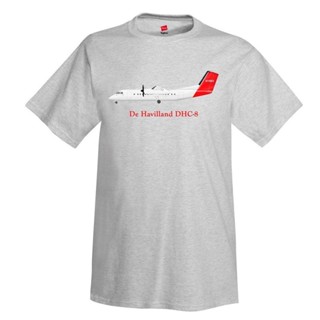 เสื้อยืด พิมพ์ลายเครื่องบิน De Havilland Canada DHC-8          