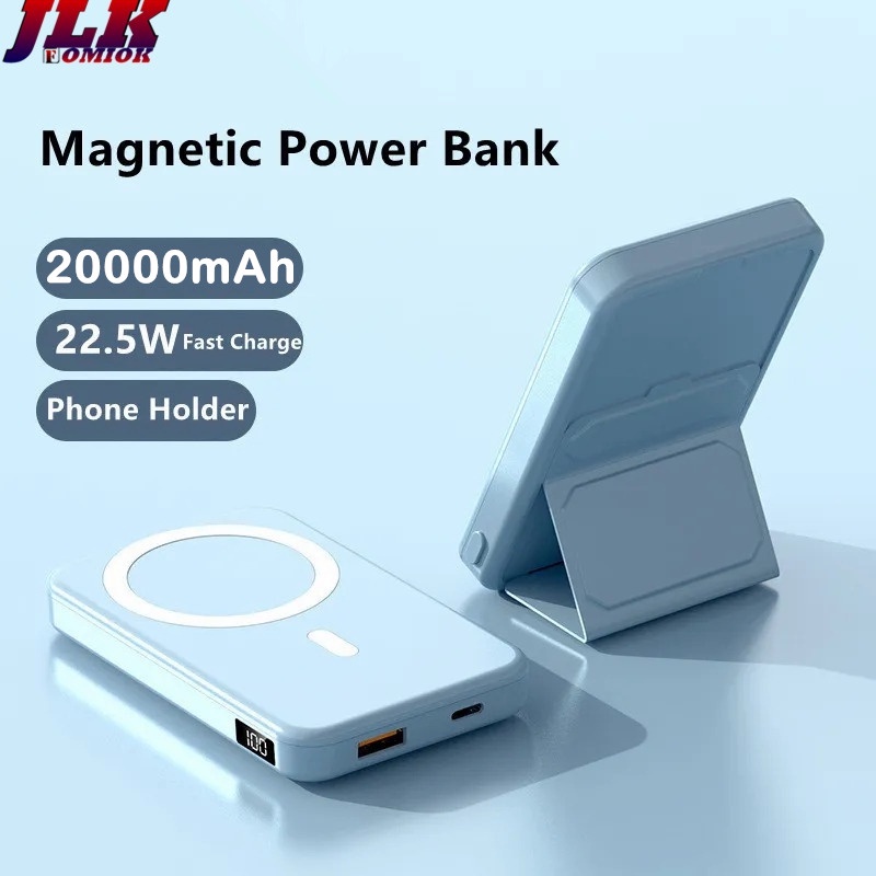 [JLK] Magnetic Power Bank Wireless Mini Powerbank 22.5W 20000mAh For iPhone 16 ProMax Plus 15 14 13 12 Pro Max Portable Charger