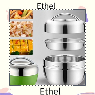 Ethel1 กล่องอาหารกลางวัน ปิกนิก สเตนเลส เก็บความร้อน สําหรับนักเรียน ออฟฟิศ