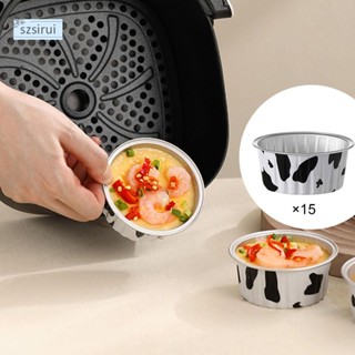 [szsirui] ถ้วยอลูมิเนียมฟอยล์ สําหรับมัฟฟิน คุกกี้ ปิกนิก 15 ชิ้น