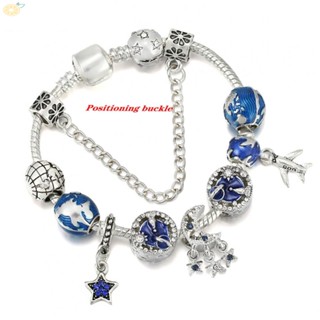 【VARSTR】Bracelet 17cm 18cm 19cm 21cm Antique Astronaut Charm Beads Crystal Heart