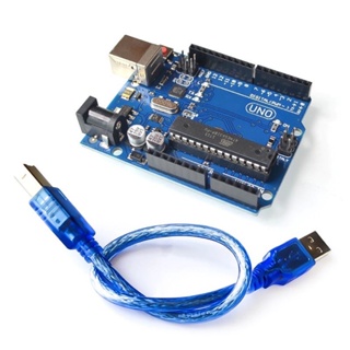 ร้านใน กทม Arduino UNO R3 SoC Dip พร้อมสาย USB Cable อาดุยโน ATmega328P Development Board งานแท้ ทักออกบิล