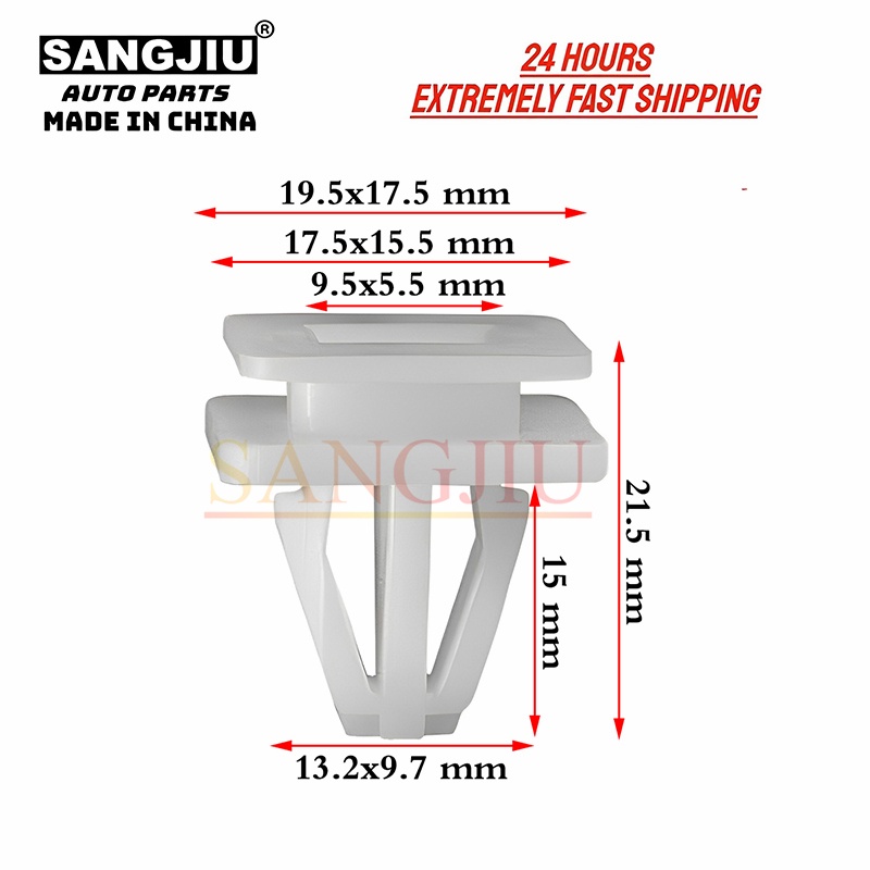 คลิปบังโคลนรถยนต์ สําหรับ Honda Civic CRV Odyssey Accord HRV 91504SP1003 50 ชิ้น