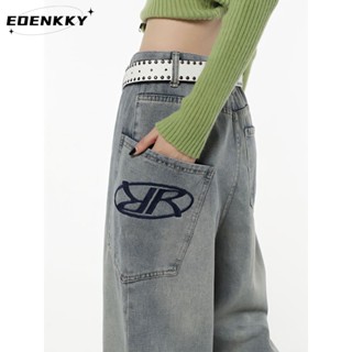 EOENKKY  กางเกงขายาว กางเกงยีสน์ผู้หญิง ทรงหลวม ๆ ตรง Retro Hip Hop Pants 2023 NEW Style  Comfortable รุ่นใหม่ Beautiful คุณภาพสูง A27L0EJ 36Z230909