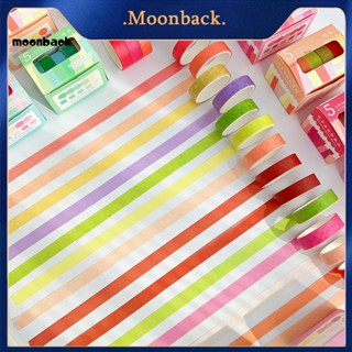 &lt;moonback&gt; เทปสติกเกอร์ มีกาวในตัว 1 ซม. สําหรับตกแต่งสมุดไดอารี่ สมุดภาพ 5 ม้วน