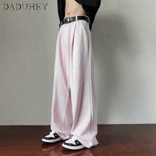 DaDuHey🔥 Mens 2023 Summer Draped Casual Pants Fashion High Street Vibe Baggy Straight Trousers