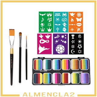 [Almencla2] พาเลทสีน้ํา ละลายน้ําได้ สําหรับแต่งคอสเพลย์ การแสดงบนเวที ปาร์ตี้