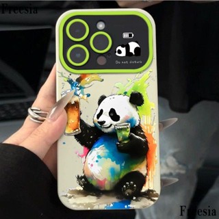 เคสโทรศัพท์มือถือ แบบนิ่ม ลายกราฟฟิตี้แพนด้า สําหรับ Apple Iphone 14promax 13pro 12 11 7p LM5M