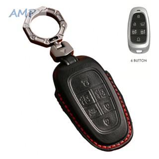 ⚡NEW 8⚡Car Key Cover 6 Button Cowhid Fob Cover For Hyundai For Sonata Leather
