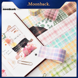 &lt;moonback&gt; ม้วนเทปสติกเกอร์ ลายสก๊อต กันฉีกขาด ไม่มีกลิ่น สําหรับห่อวาชิ 1 ม้วน