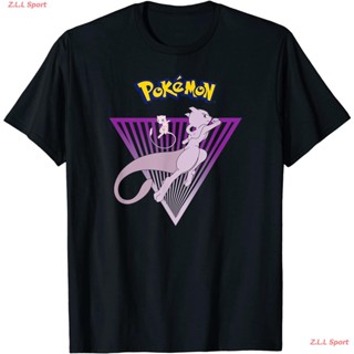 เสื้อยืดแขนสั้นโปเกมอน พิคาชู เสื้อยืดพิมพ์ลายการ์ตูน Pokemon Gengar And Mewtwo T-Shirt เสื้อยืดชาย เสื้อยืดผู้หญิง เเฟช