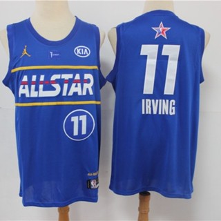 เสื้อกีฬาแขนสั้น ปักลาย Game Season All-Star Game สีเหลือง สีฟ้า สไตล์คลาสสิก 20-21 989592