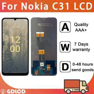 อะไหล่หน้าจอสัมผัส LCD แบบเปลี่ยน สําหรับ Nokia C31 LCD TA-1499 TA-1497 TA-1493