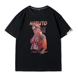 เสื้อยืดแขนสั้นNaruto เสื้อยืดการ์ตูนอะนิเมะเสื้อผ้านารูโตะญี่ปุ่นแขนสั้นชุดคู่ Insพิมพ์ลายS-5XL