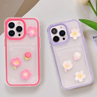 เคสซิลิโคนนิ่ม ลายดอกไม้ 3D สําหรับ IPhone 11 12 13 14 Pro MAX Plus X XR XS MAX 6 S 7 8 Plus SE 2020 11Pro 12pro 13Pro