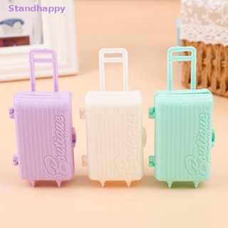 Standhappy ใหม่ กระเป๋าเดินทางพลาสติก ขนาดเล็ก อุปกรณ์เสริม สําหรับบ้านตุ๊กตา 1 ชิ้น