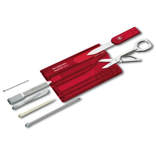 มีดพับ Victorinox Tools SAK-SC, 0.7100.T Swiss Card Classic, Red Translucent