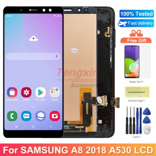 หน้าจอแสดงผล Lcd A530 A530F A530F DS พร้อมกรอบ แบบเปลี่ยน สําหรับ Samsung Galaxy A8 2018